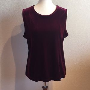 Red velvet top
